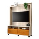 Ver imagem 2 de Estante Home Estilos TV até 55 pol 2 Pt -Ripado -Carmolar:Off-White/Nature