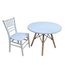Ver imagem 2 de Kit Mesa Infantil Eames Branca 60cm + 1 Cadeira Tiffany Infantil Branco