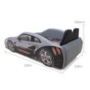 Ver imagem 4 de Cama Carro Extreme Gtr Solteiro Estofada Cabeceira de Banco:cinza