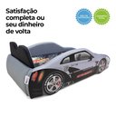 Ver imagem 6 de Cama Carro Extreme Gtr Solteiro Estofada Cabeceira de Banco:cinza