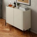 Ver imagem 1 de Buffet Mdf com Gaveta e Porta Lisa L98,5 X A81,5cm Luna/preto F830l