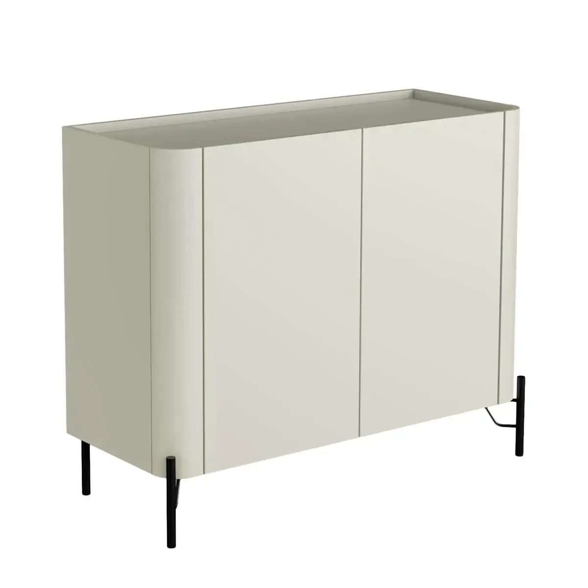 Ver imagem 2 de Buffet Mdf com Gaveta e Porta Lisa L98,5 X A81,5cm Luna/preto F830l