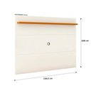 Ver mais imagens de Conjunto Sala de Estar Buffet 2 Portas e Rack com Painel Ripado 136cm - Vianossa - Off White/cedro