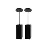 Kit 2 Trio Pendente Cozinha Tubo Quadrado para Balcão Cozinha + Led - Preto - 4000K (Branco Neutro) - 2
