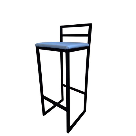 Banqueta Alta Moderna Premium Estofado Branco