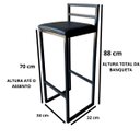 Ver imagem 2 de Banqueta Alta Moderna Premium Estofado Branco