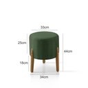Ver imagem 3 de Conj. 1 Mona com 1 Puff Pés de Madeira Maciça Linho:verde