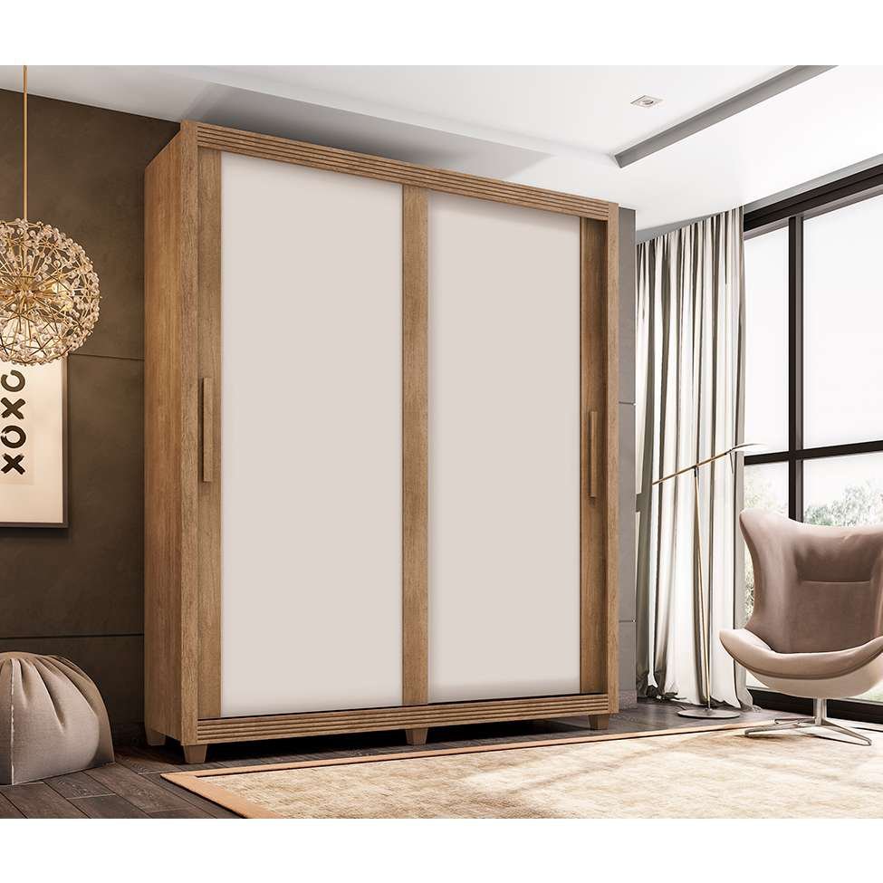 Guarda Roupa Flex 2 Portas de correr 4 Gavetas Zurique - Lanza