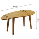 Ver imagem 4 de Mesa de Centro Orgânica Oval G7005 Pés de Madeira Maciça Nature