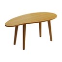Ver imagem 3 de Mesa de Centro Orgânica Oval G7005 Pés de Madeira Maciça Nature