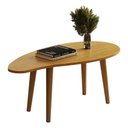 Ver imagem 1 de Mesa de Centro Orgânica Oval G7005 Pés de Madeira Maciça Nature