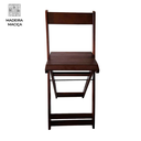 Ver mais imagens de Conjunto 4 Banquetas Dobráveis Bistro e Balcão em Madeira: Imbuia