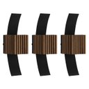 Ver imagem 1 de KIT 3 ARANDELA MADEIRA GLAMOUR PRETO