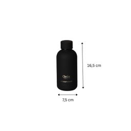 Garrafa Térmica de Aço Inox com Silicone Onix 350ml Preta - 3
