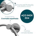 Ver imagem 3 de Suporte Porta Toalha Argola Toalheiro Inox Cromado Porta Toalha de Rosto Redondo Acessório Banheiro