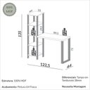 Ver imagem 3 de Escrivaninha Mesa Escritório 100% MDF 122,5cm Industrial Freijo e Off White Branco