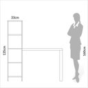 Ver imagem 4 de Escrivaninha Mesa Escritório 100% MDF 122,5cm Industrial Freijo e Off White Branco