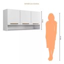 Ver imagem 5 de Armário de Cozinha Aéreo New 3 Portas com Nicho Arte Móveis