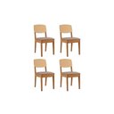 Ver imagem 1 de Kit 4 Cadeiras Sala Jantar Havana Premium 4 Un Naturalle/linho Capuccino - Rufato