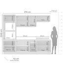Ver imagem 5 de Cozinha Meena 5 Peças 270x224,5cm Armários Aéreos Torre Quente Balcões c/ Rodapé Branco 250061