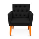 Ver imagem 5 de Poltrona Nina Captone Decorativa Suede Preto para Escritorio, Sala Salão Biselos-Decor