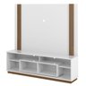 Painel para TV até 65 e Rack Bancada Sala de Estar Áries Amêndoa/Branco - Gran Belo - 1