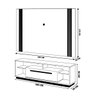 Painel para TV até 65 e Rack Bancada Sala de Estar Áries Amêndoa/Branco - Gran Belo - 2