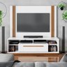Painel para TV até 65 e Rack Bancada Sala de Estar Áries Amêndoa/Branco - Gran Belo - 5