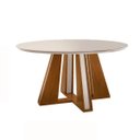 Ver imagem 3 de Sala de Jantar Redonda Vidro e 4 Cadeiras - suede creme Havana - LJ