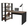 Conjunto Mesa para Escritório Estilo Industrial com Estante - 4