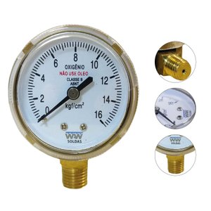 MANOMETRO OXI/NIT BAIXA 0-16KGF WWSOLDAS