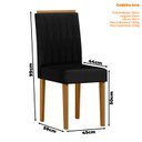 Ver imagem 4 de Mesa de Jantar Ambiente Anitta 160x90 Cm com Vidro Ype Preto e 6 Cadeiras Ana Ype Veludo Preto – New