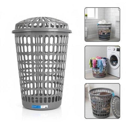 Cesto Roupa Suja Telado Gigante 60 Litros Organizador