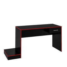Mesa Escrivaninha Computador PC Gamer Preto Vermelho - 6 Mesa Escrivaninha Computador PC Gamer Preto Vermelho - 6