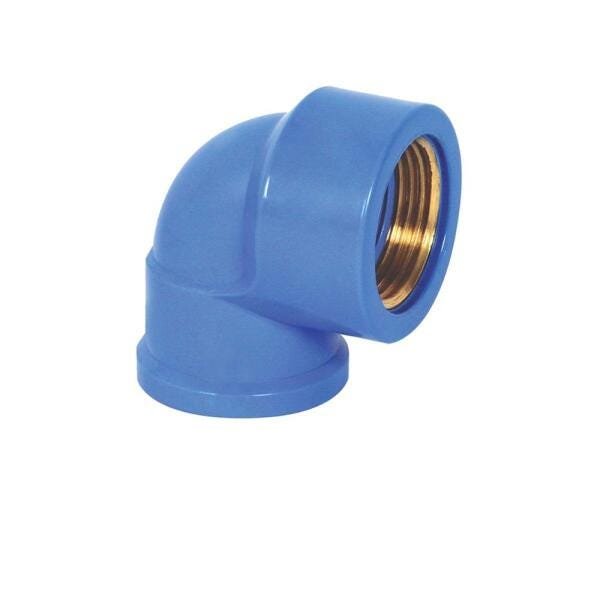 Joelho Bucha Latão Água Azul Redução 25mmX1/2" - Krona - 1
