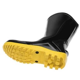 Bota Galocha PVC Cano Médio Preto C/Solado Amarelo Vulcaflex:42/Preta - 2
