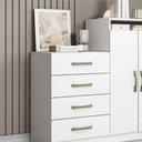 Ver imagem 2 de Cômoda Quarto 2 Portas Sapateira 120cm Elára Atacama/branco A09 - D’Rossi