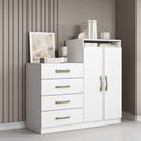 Ver imagem 1 de Cômoda Quarto 2 Portas Sapateira 120cm Elára Atacama/branco A09 - D’Rossi