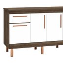 Ver imagem 2 de Gabinete de Cozinha Avelato 194cm Balcão 5 Portas 2 Gavetas:Avelato/Branco