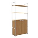 Ver imagem 3 de Conjunto Completo para Escritório 4 Peças com Mesa Escrivaninha Linha Industrial Kappesberg