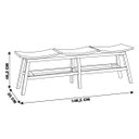 Ver imagem 3 de Banco Decorativo para Varanda Cozinha 3 Lugares Eden 149cm Madeira Maciça Rustic Brown - Gran Belo