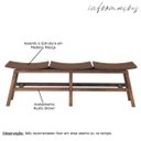 Ver imagem 2 de Banco Decorativo para Varanda Cozinha 3 Lugares Eden 149cm Madeira Maciça Rustic Brown - Gran Belo