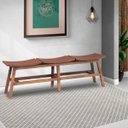 Ver imagem 5 de Banco Decorativo para Varanda Cozinha 3 Lugares Eden 149cm Madeira Maciça Rustic Brown - Gran Belo