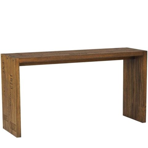 Aparador para Sala de Estar Flauer com Gravura Madeira Maciça Rustic Brown
