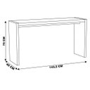 Ver imagem 3 de Aparador para Sala de Estar Flauer com Gravura Madeira Maciça Rustic Brown