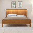 Ver imagem 5 de Cama de Casal 100% MDF com LED 123cm x 175cm Duo Marrom/Freijó