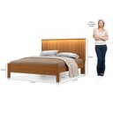 Ver imagem 3 de Cama de Casal 100% MDF com LED 123cm x 175cm Duo Marrom/Freijó
