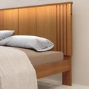 Ver imagem 4 de Cama de Casal 100% MDF com LED 123cm x 175cm Duo Marrom/Freijó
