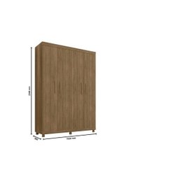 Guarda-roupa Solteiro 4 Portas 3 Gavetas Móveis Lanza - 3