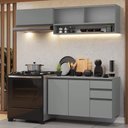 Ver imagem 1 de Armário de Cozinha Compacta Suspenso 200cm Nice Madesa 11 Cinza